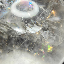 Load image into Gallery viewer, Clear Quartz + Gold & Silver Rutile Sphere # 12