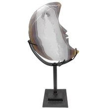 Load image into Gallery viewer, Druzy Agate Moon + Stand # 161