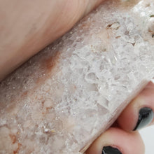 Load image into Gallery viewer, Flower Agate Point + Amethyst Inclusions # 117