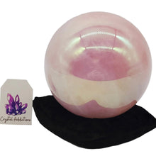 Load image into Gallery viewer, Aura Rose Quartz Sphere XL # 99