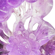 Load image into Gallery viewer, Lavender Quartz Unique Carving + Custom Sandalwood Stand # 17