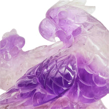 Load image into Gallery viewer, Lavender Quartz Unique Carving + Custom Sandalwood Stand # 17