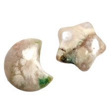 Load image into Gallery viewer, Flower Agate Star & Moon Set