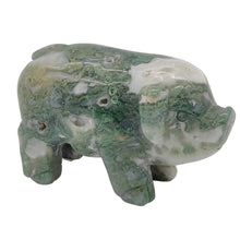 Load image into Gallery viewer, Moss Agate Pig # 99