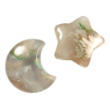 Load image into Gallery viewer, Flower Agate Star & Moon Set