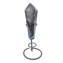 Load image into Gallery viewer, Black Banded Agate Wand + Stand # 28