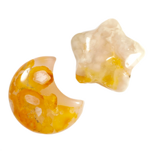 Load image into Gallery viewer, Flower Agate Star & Moon Set