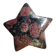 Load image into Gallery viewer, Arfvedsonite + Garnet Star # 106