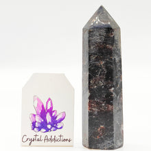 Load image into Gallery viewer, Arfvedsonite + Garnet Point # 122