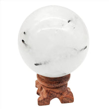 Load image into Gallery viewer, Black Tourmaline in Quartz Sphere # 60