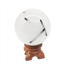 Load image into Gallery viewer, Black Tourmaline in Quartz Sphere # 131