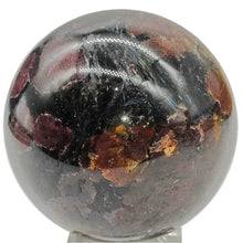 Load image into Gallery viewer, Arfvedsonite + Garnet Sphere # 194