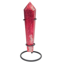 Load image into Gallery viewer, Red Moonstone Wand + Stand # 139