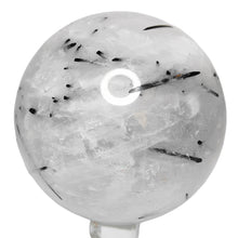 Load image into Gallery viewer, Black Tourmaline in Quartz Sphere # 88