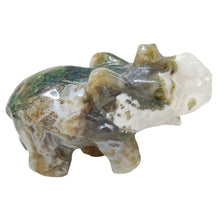 Load image into Gallery viewer, Moss Agate Elephant # 48