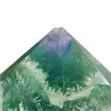 Load image into Gallery viewer, Snowflake Rainbow Fluorite Tower P.I # 137