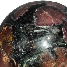 Load image into Gallery viewer, Arfvedsonite + Garnet Sphere # 194