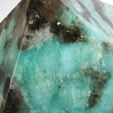 Load image into Gallery viewer, Amazonite + Smoky Quartz Pyramid # 144
