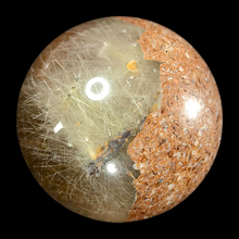Load image into Gallery viewer, Scenic Garden Quartz with Golden Rutile Sphere # 52