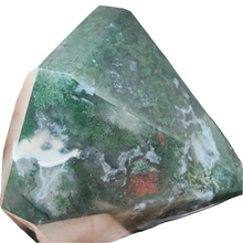 Load image into Gallery viewer, Moss Agate Diamond + Stand # 158