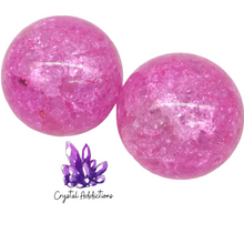 Load image into Gallery viewer, Fire & Ice Quartz Spheres - Pink