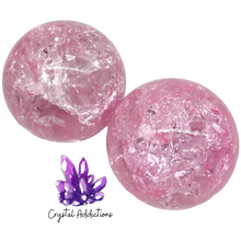 Load image into Gallery viewer, Fire & Ice Quartz Spheres - Pink
