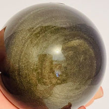 Load image into Gallery viewer, Golden Sheen Obsidian Sphere #148