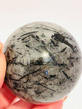 Load image into Gallery viewer, Black Tourmaline in Quartz Sphere #54