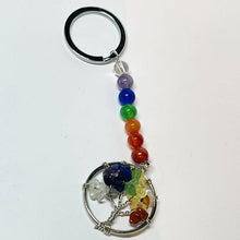 Load image into Gallery viewer, Chakra Tree of Life Keychain