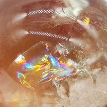 Load image into Gallery viewer, Clear Quartz + Citrine Sphere Wand # 136