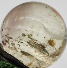 Load image into Gallery viewer, Clear Quartz + Citrine Sphere Wand # 164