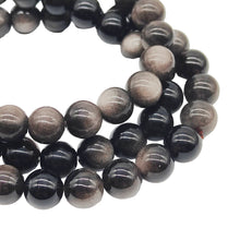 Load image into Gallery viewer, Silver Sheen Obsidian Bracelet