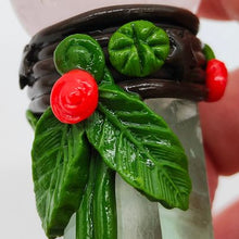 Load image into Gallery viewer, Rainbow Fluorite + Rose Quartz Sphere Wand # 172