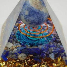 Load image into Gallery viewer, Lapis Lazuli Orgone Resin Pyramid # 95