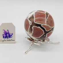 Load image into Gallery viewer, Silver Dragonfly Sphere Holder