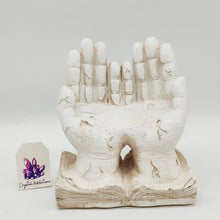 Load image into Gallery viewer, White Resin Prayer Hand Sphere Stand