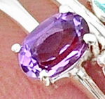 Load image into Gallery viewer, Amethyst Stackable Ring