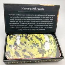Load image into Gallery viewer, Affirmation Crystal Wisdom Cards
