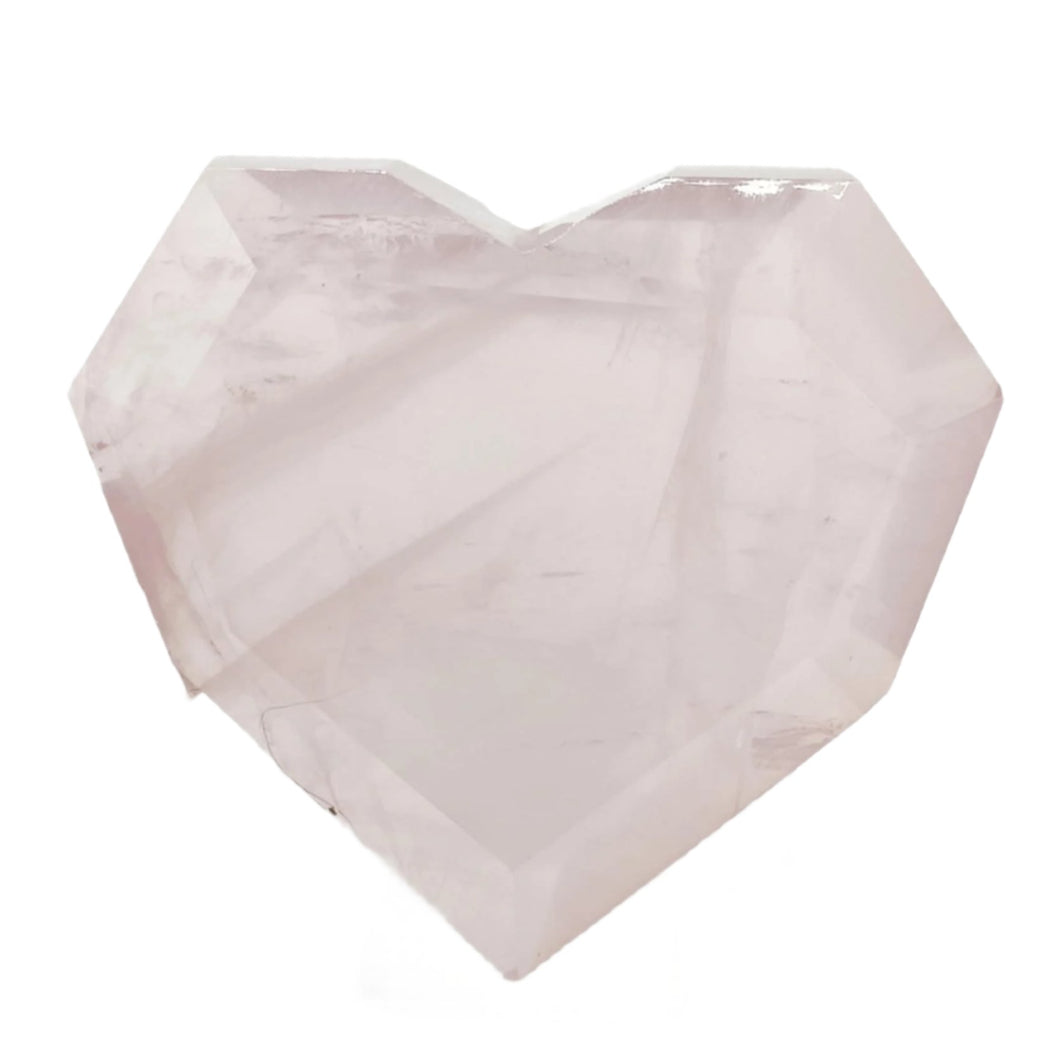 Rose Quartz Faceted Heart # 180