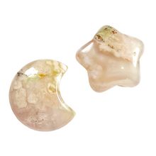 Load image into Gallery viewer, Flower Agate Star &amp; Moon Set
