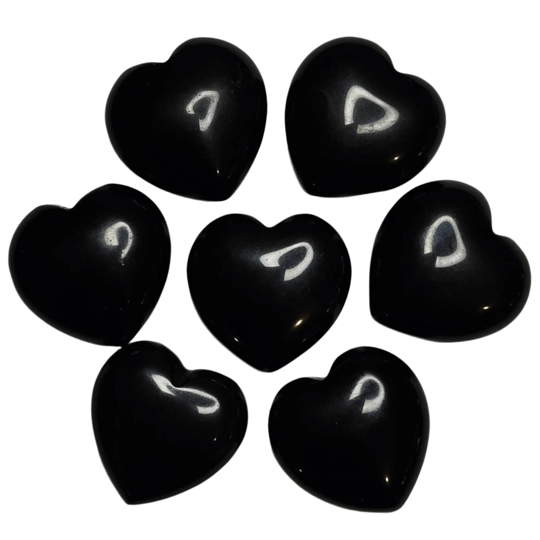 Black Obsidian Medium Hearts