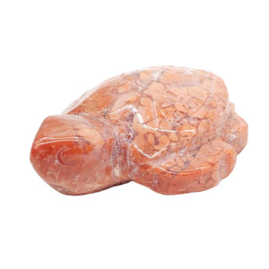 Pink Flower Agate Turtle # 187