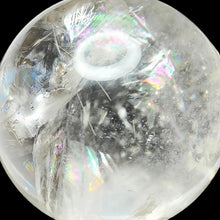 Load image into Gallery viewer, Clear Quartz + Gold &amp; Silver Rutile Sphere # 12

