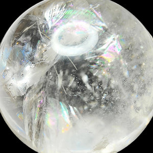 Clear Quartz + Gold & Silver Rutile Sphere # 12