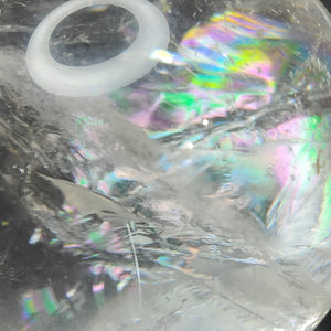 Clear Quartz + Gold & Silver Rutile Sphere # 12