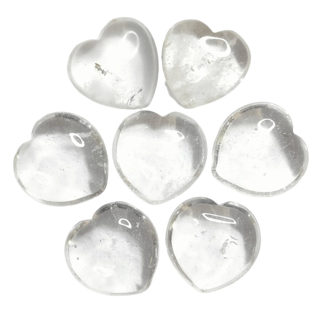 Clear Quartz Medium Hearts