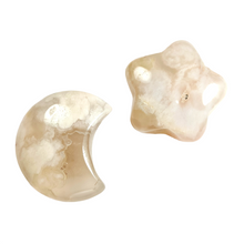 Load image into Gallery viewer, Flower Agate Star &amp; Moon Set
