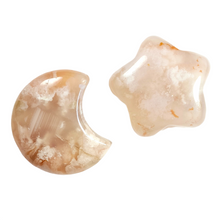 Load image into Gallery viewer, Flower Agate Star &amp; Moon Set
