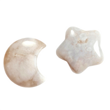 Load image into Gallery viewer, Flower Agate Star &amp; Moon Set
