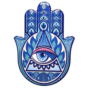 Hamsa Hand Ceramic Coaster